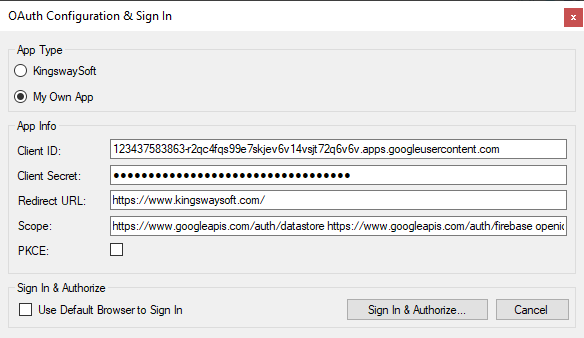 SSIS Firestore Connection Generate Token